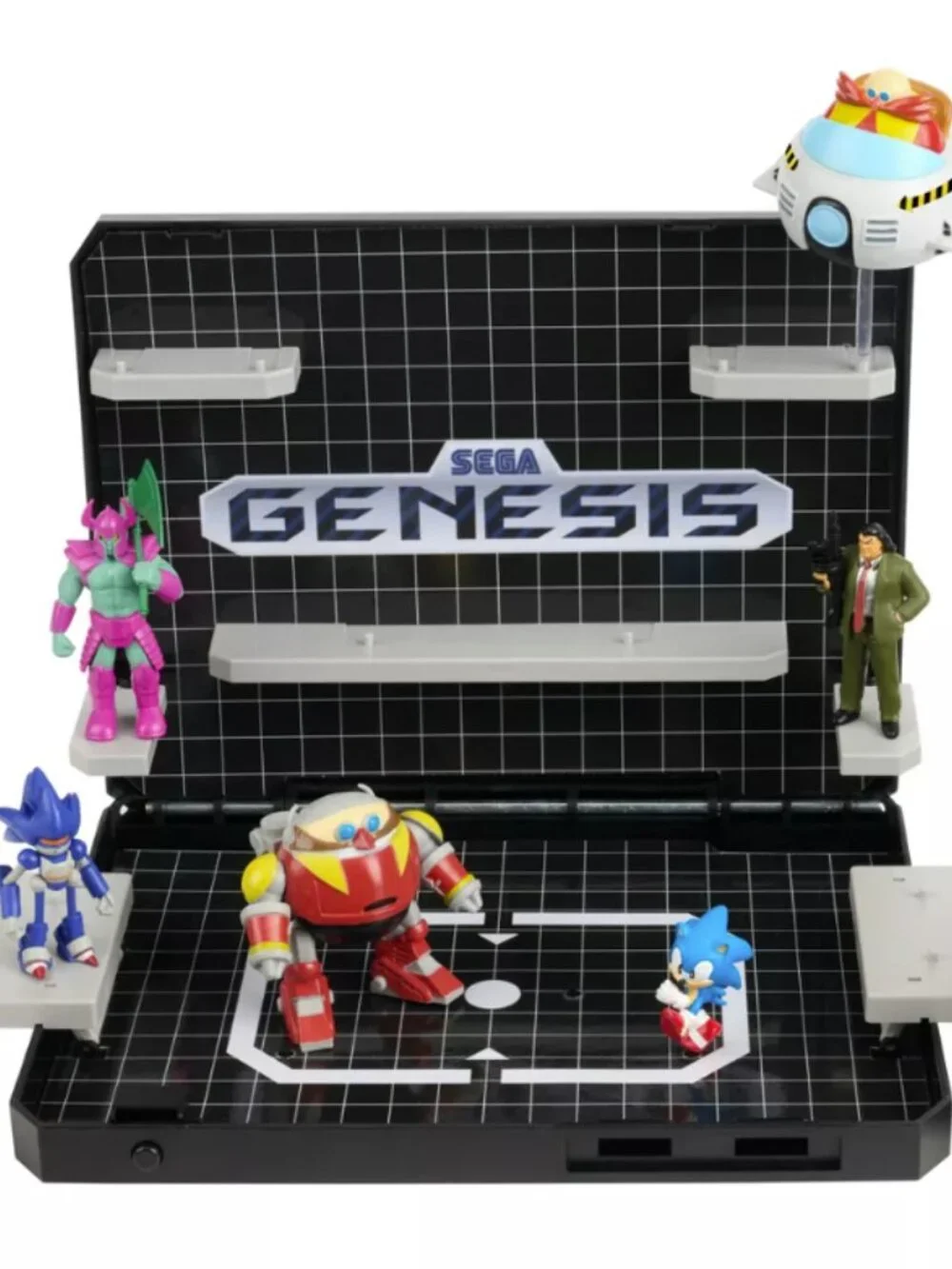 Sega Genesis Console Heroes Supervillain Boss Bundle + Sonic 1 Diorama